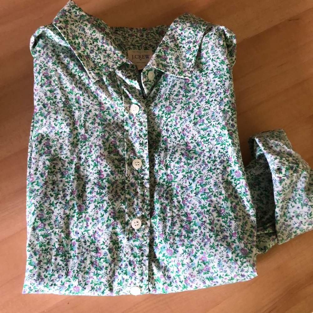 J Crew Floral Button Down Women’s Size Small